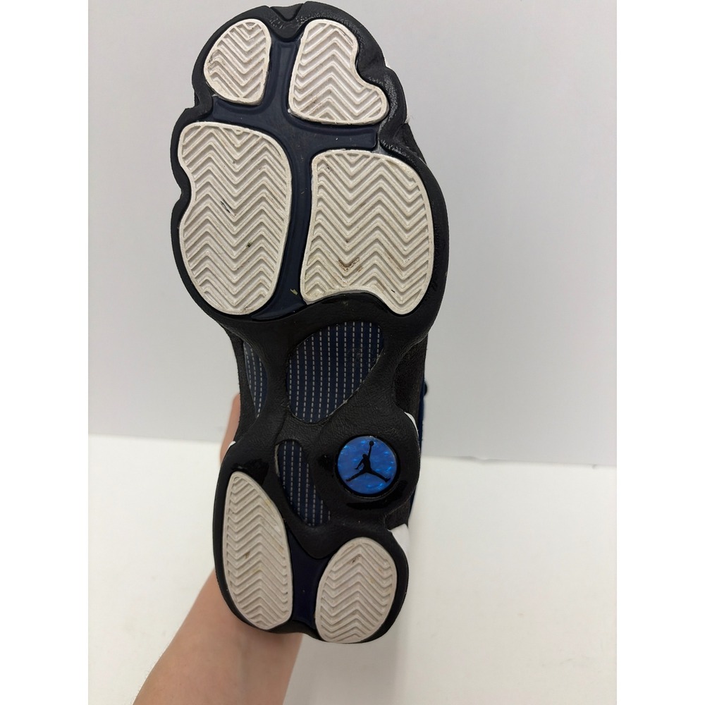 Jordan 13 Retro Brave Blue Navy Black White Kids Shoes 884129-400 Size 6Y - Picture 6 of 9
